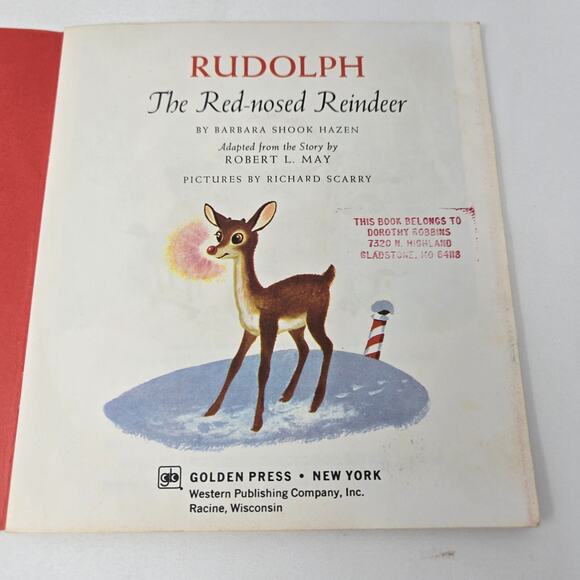 Little Golden Book Christmas Book 7" Records Rudolph Frosty‎ Night Before 45s - Picture 16 of 16